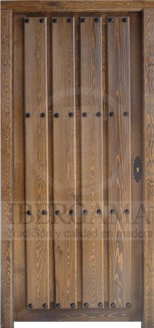 Puerta de Tablas con Clavos para Exterior