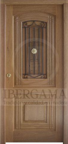 Puerta Plafonada con Ventanuco Rústica Exterior