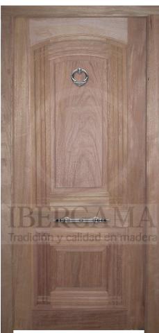 Puerta Rústica Plafonada Exterior en Iroko