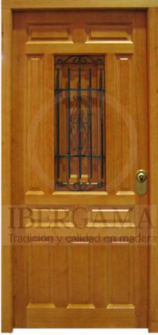 Puerta Rústica con Reja Castellana